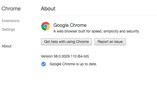 updating google chrome