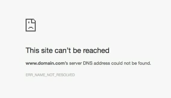 dns address could not be found wordpress