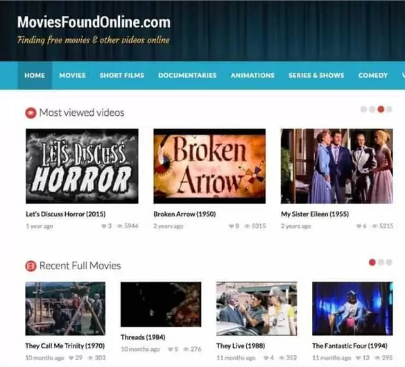 MoviesFoundOnline - User Interface