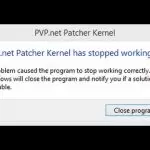 pvp.net patcher kernel has stopped working