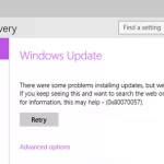 Windows update error 0x80070057