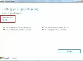 Windows 10 Upgrade Stuck at 99