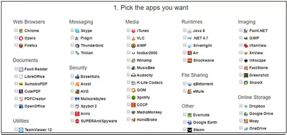 choosing ninite fro all apps