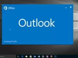 Outlook stuck at loading profile screen