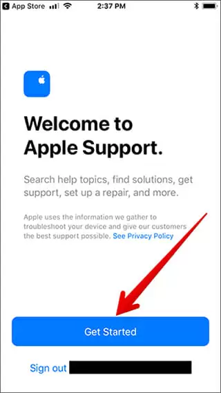 apple welcome screen