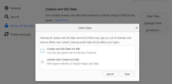 Clearing Your Browser’s Cache and Cookies