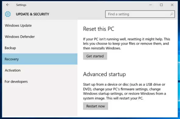 windows Update and security settings